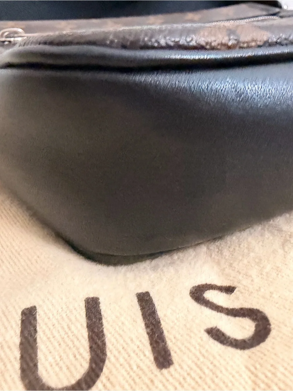 Louis Vuitton Brown Monogram Canvas Messenger with Black Strap